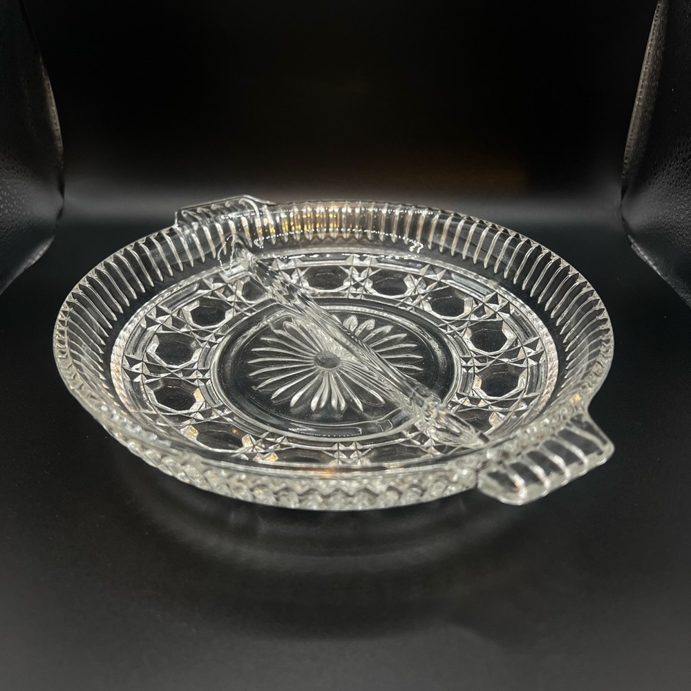 Vintage Federal Glass with Divider Dish